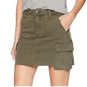 Joe's Jeans Women’s Light Olive Green Cargo Pocket Denim Skirt